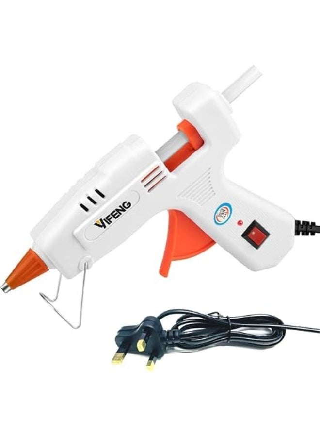 yIFeNG 60W Hot Melt Glue Gun with Glue Stick | Fast Heating High Temperature Electric Glue Gun for DIY Crafts, Wood, Plastic, Fabric, Paper, Home Repairs & School Projects - Image 1