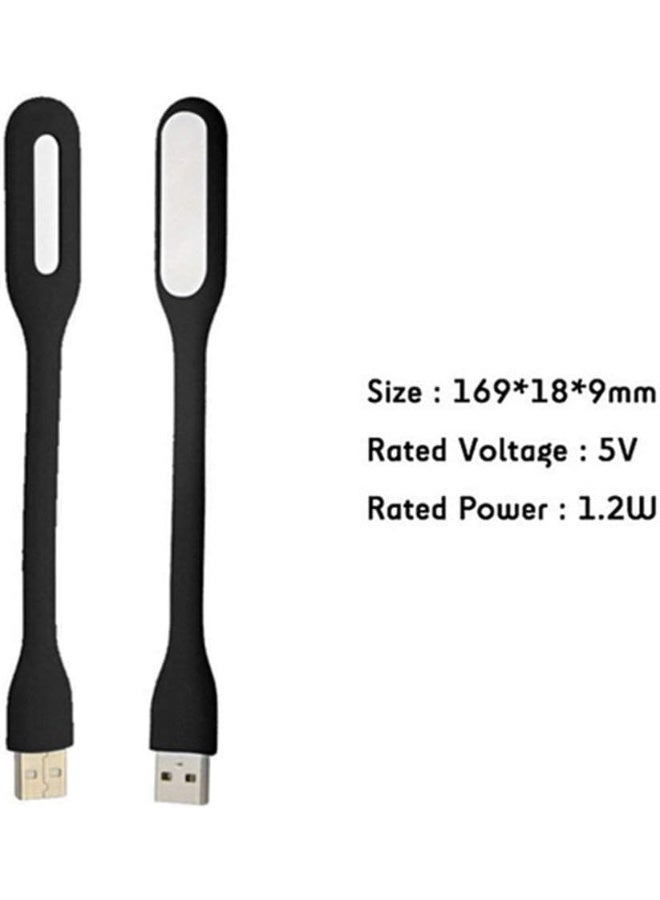 3 Pack, Flexible Mini USB LED Light Lamp for Laptop Keyboard, Power Bank, Portable Night Light (Black) - Image 3