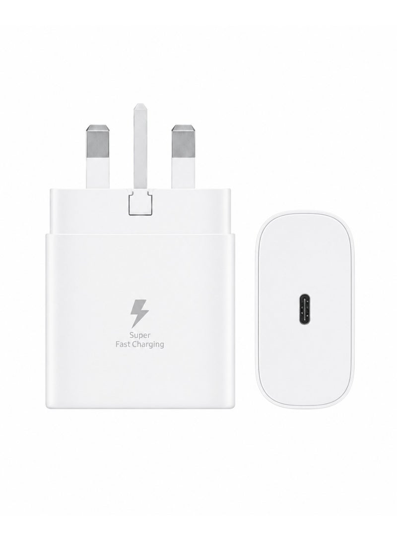 شاحن جداري سريع 45 واط بتقنية PD بمنفذ USB-C، شاحن Power Delivery للأجهزة المتوافقة مع USB-C، قابس بريطاني ثلاثي، تصميم مدمج، لون أبيض - Image 2
