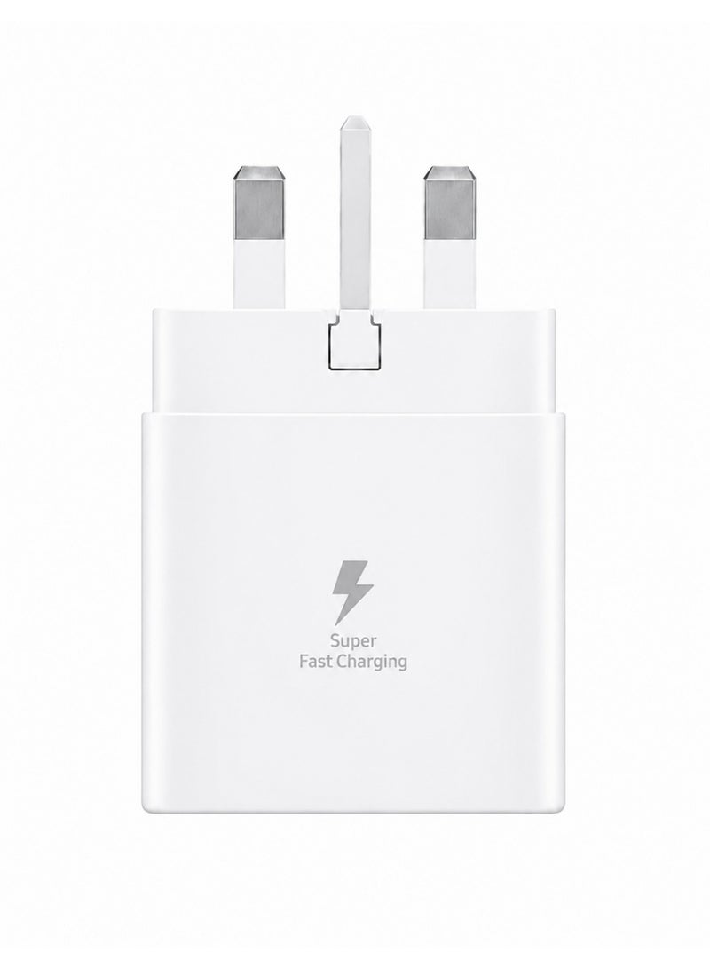 شاحن جداري سريع 45 واط بتقنية PD بمنفذ USB-C، شاحن Power Delivery للأجهزة المتوافقة مع USB-C، قابس بريطاني ثلاثي، تصميم مدمج، لون أبيض - Image 3