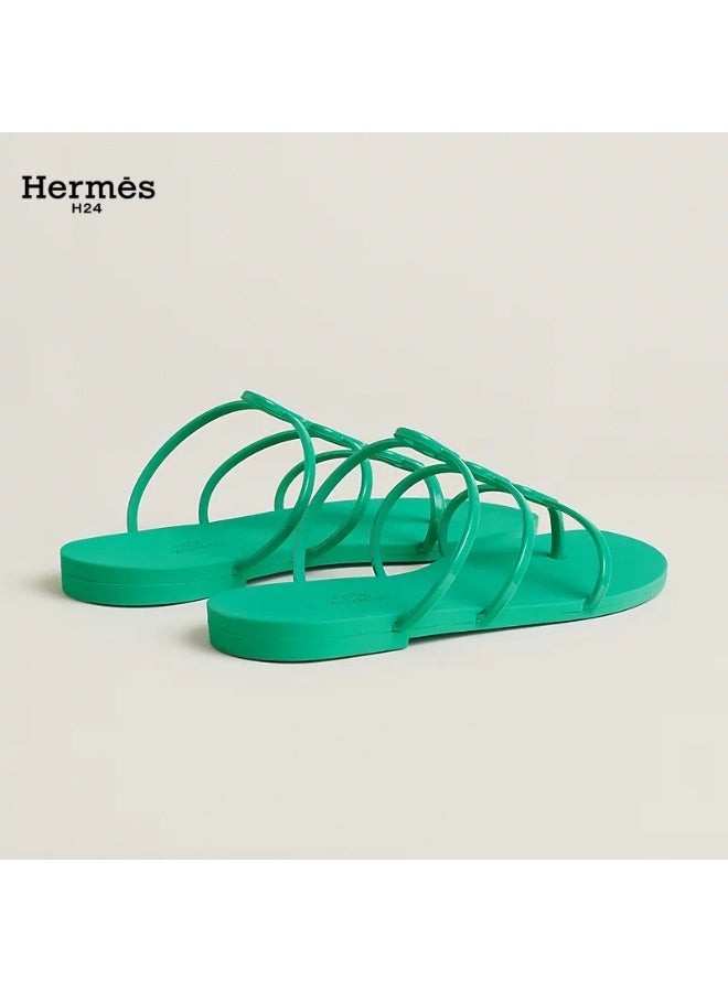 Hermes H24 صندل هيرميس H24 ميكونوس للنساء، بتفاصيل سلسلة، صيفي، أخضر التورمالين - Image 3