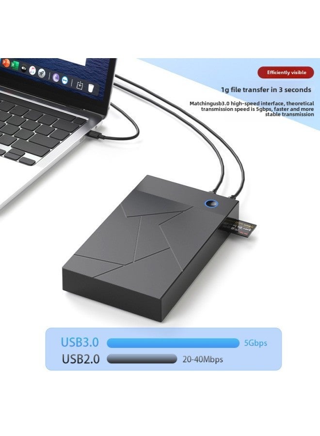 External 3.5 Inch Mobile Hard Disk Box Notebook Desktop SATA Universal USB3.0 Multi-function Box-Color:3.5inch Diamond Multifunctional Drive - Image 4