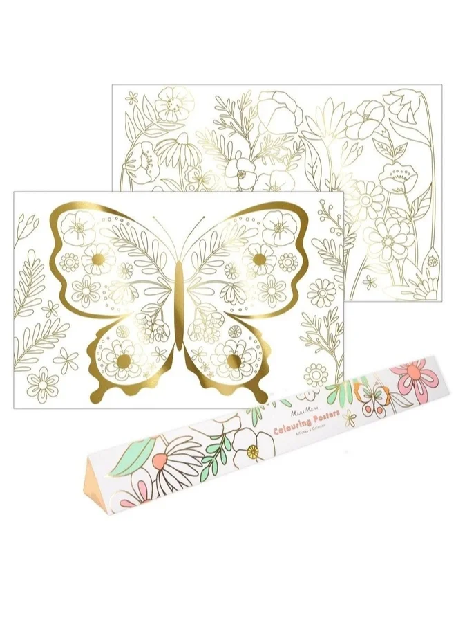 Meri Meri Butterfly Colouring Posters