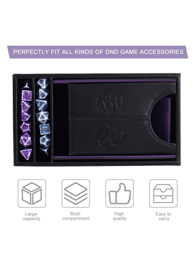 ماجيك فوسوم Dnd علبة النرد وبرج النرد مع تخزين 3 في 1 النرد صينية لف مع غطاء صندوق النرد المحمولة تخزين Dnd النرد حامل - Image 3