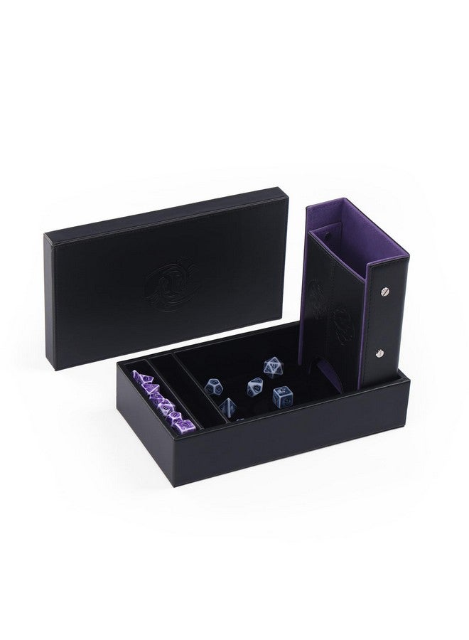 ماجيك فوسوم Dnd علبة النرد وبرج النرد مع تخزين 3 في 1 النرد صينية لف مع غطاء صندوق النرد المحمولة تخزين Dnd النرد حامل - Image 1