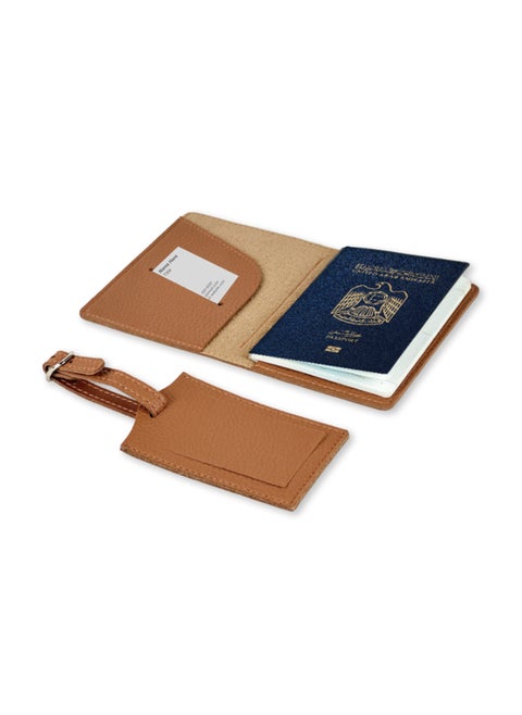 Passport Cover and Luggage Tag Set (Caramel)