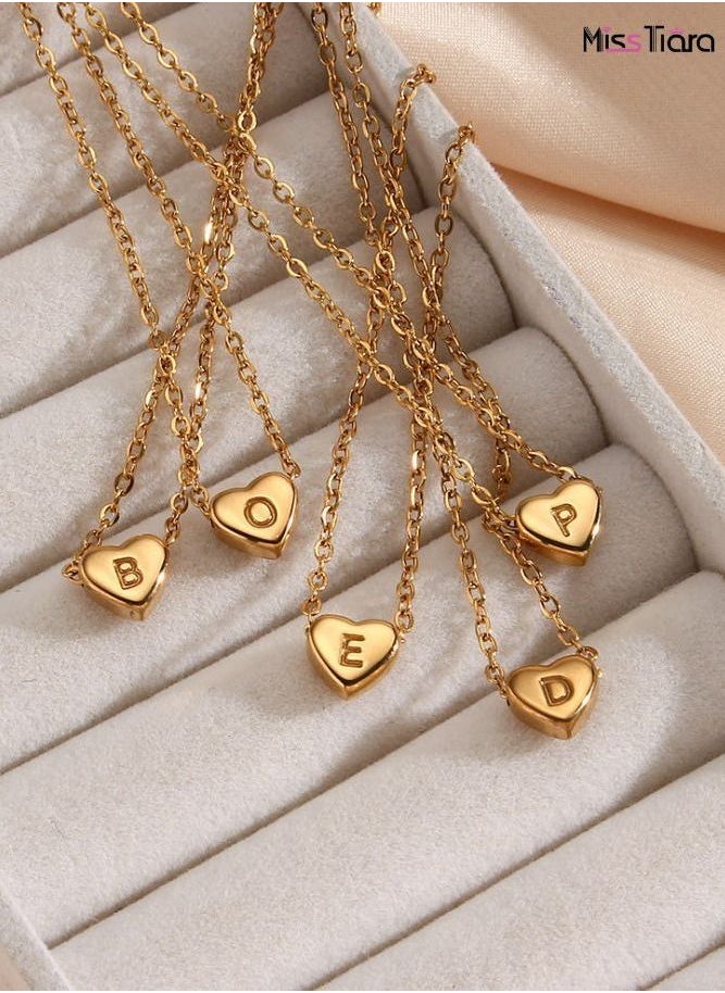 MissTiara - M Letter Heart Shape Design Chain Pendant Necklace for Girl and Women - Image 1
