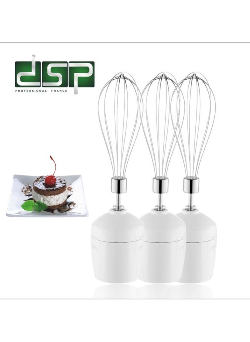 دي اس بي خلاط يدوي دي اس بي 4 في 1، قوة 300 واط، تحكم مزدوج في السرعة، يتضمن مفرمة 500 مل ووعاء خلط 800 مل، سهل التنظيف، تصميم مضاد للرذاذ، شفرات من الفولاذ المقاوم للصدأ، KM1003 - Image 2