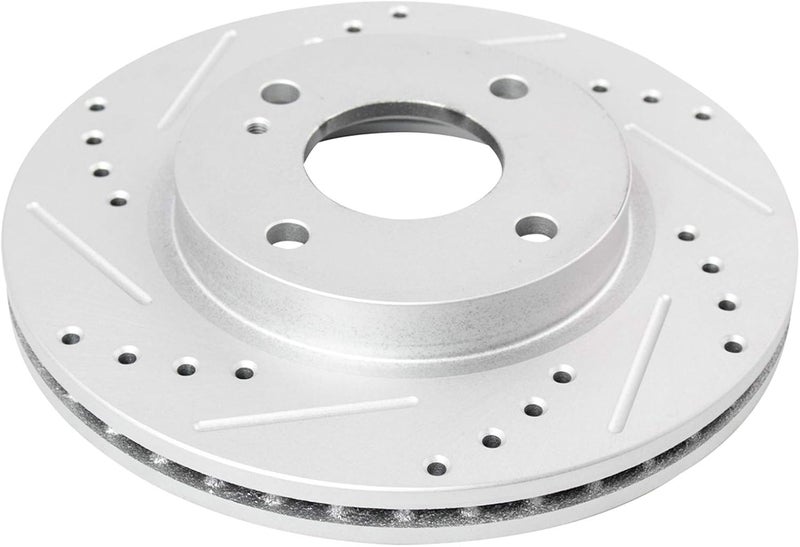 TRQ Front Performance Brake Rotors Set Premium G-Coated Compatible with 2011-2019 Ford Fiesta - Image 5