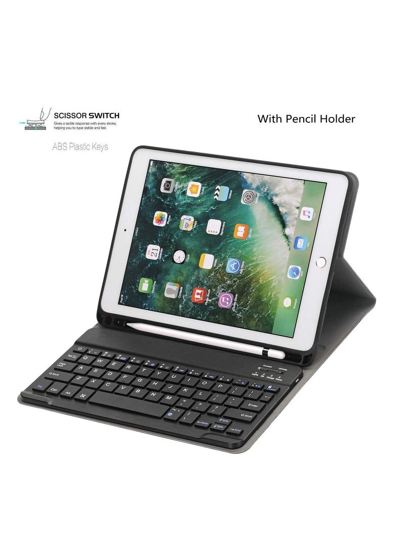 Keyboard With Case for iPad Air 5th/4th Generation 10.9 inch 2022 2020 Case Magnetically Detachable Wireless Keyboard for iPad 10.9"  Black Color