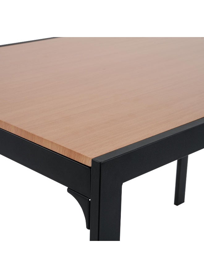 Pan Home Torrento 4 Seater Dining Table - Natural And Black  - Image 5