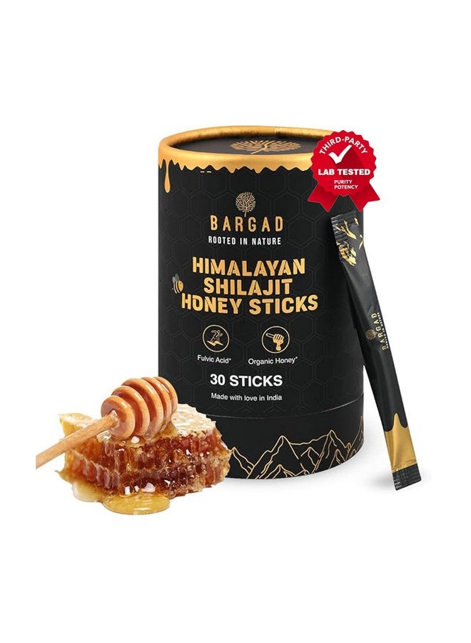 BARGAD Himalayan Shilajit Honey Sticks with Saffron - 30 Count | 75%+ Fulvic Acid, 85+ Trace Minerals | Natural Energy & Immunity Booster | Easy Single-Use Packets - Image 1