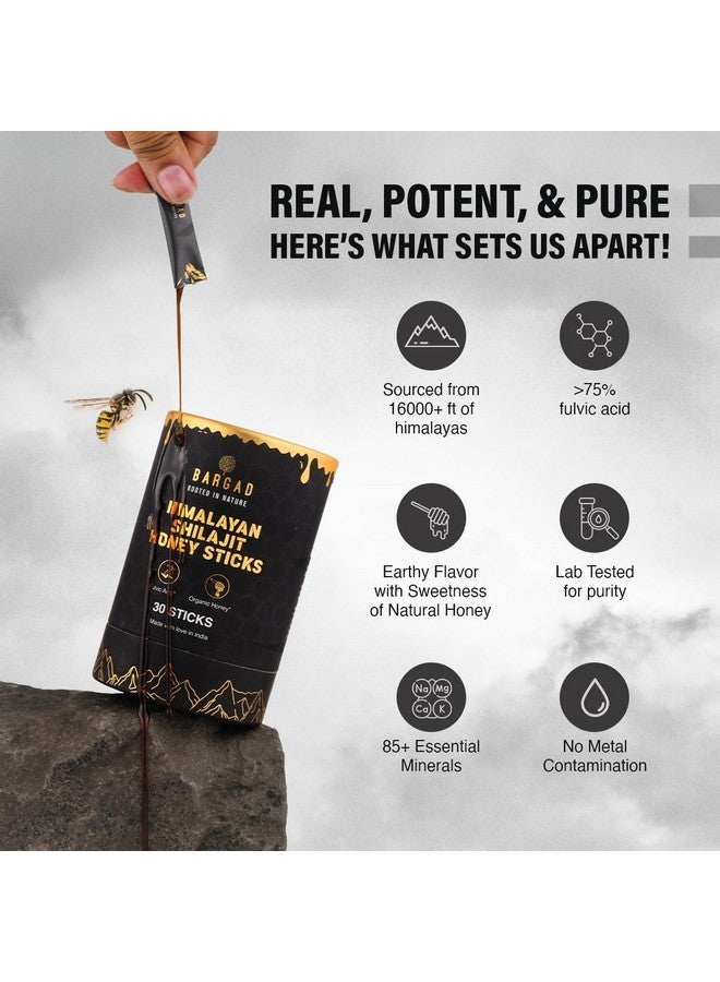 BARGAD Himalayan Shilajit Honey Sticks with Saffron - 30 Count | 75%+ Fulvic Acid, 85+ Trace Minerals | Natural Energy & Immunity Booster | Easy Single-Use Packets - Image 5