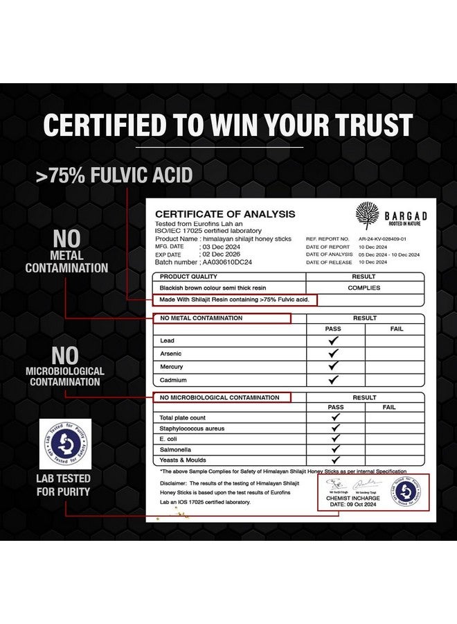 BARGAD Himalayan Shilajit Honey Sticks with Saffron - 30 Count | 75%+ Fulvic Acid, 85+ Trace Minerals | Natural Energy & Immunity Booster | Easy Single-Use Packets - Image 4