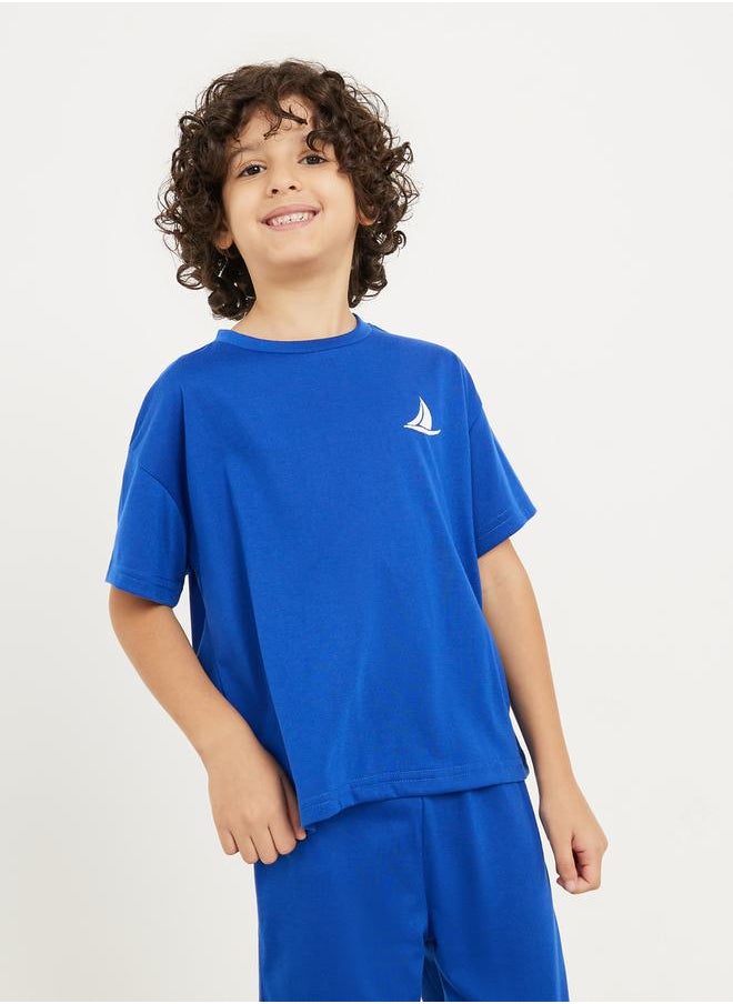 Styli - Printed Drop Shoulder T-shirt & Solid Jogger Set - Image 1