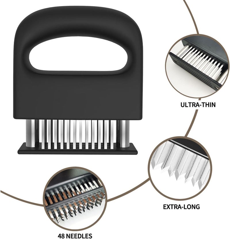 RoarCraft Meat Tenderizer, Meat Tenderizer Tool with 48 Stainless Steel Ultra Sharp Needle Blades,Meat Poultry Tenderizer for Tenderizing Beef, Pork, Turkey, Fish - Image 5