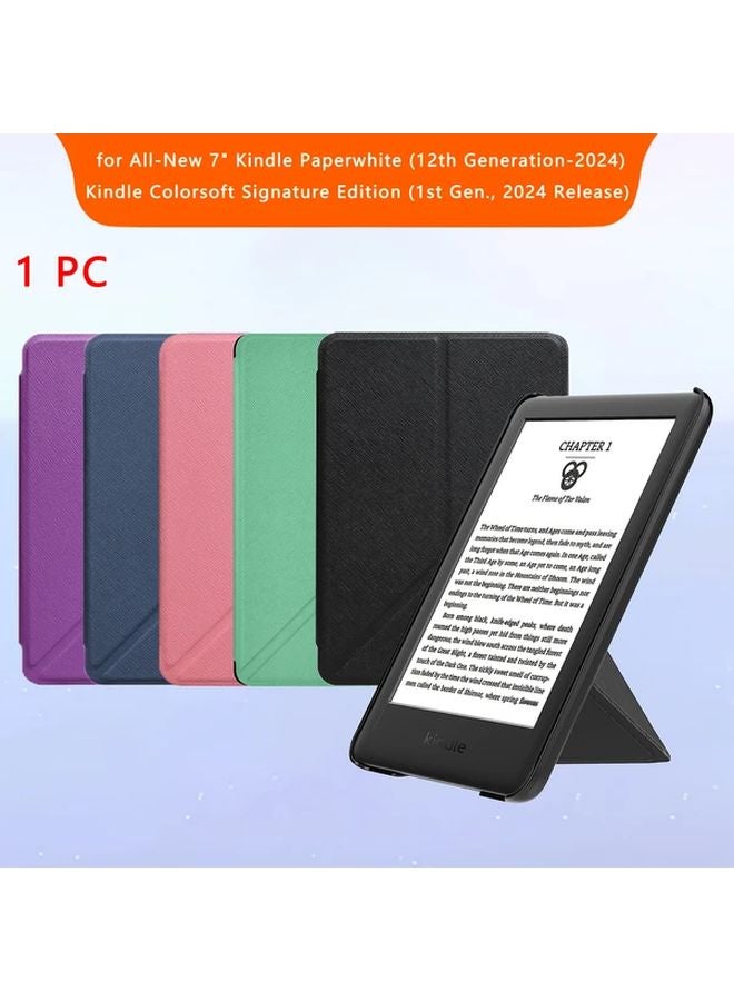 Mint Green Origami Standing Case For 7 Inch Kindle Paperwhite 12th Gen 2024 And Kindle Colorsoft Signature Edition - Image 1