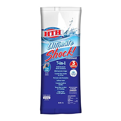 HTH 52027 Ultimate Shock Treatment Swimming Pool Chlorine Cleaner, 1 lb - Image 1