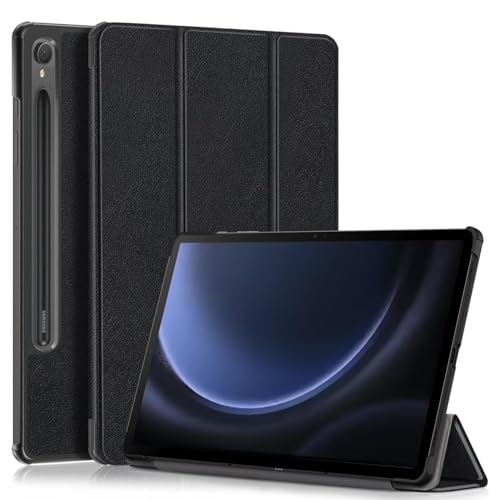 Gylint Case for Samsung Galaxy Tab S10 Lite / S10 FE / S9 FE 10.9-Inch, Folding Folio Ultra-Thin PU Leather Stand Case Cover,Support S Pen Charging, Auto Wake/Sleep Black - Image 1