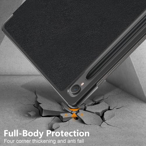 Gylint Case for Samsung Galaxy Tab S10 Lite / S10 FE / S9 FE 10.9-Inch, Folding Folio Ultra-Thin PU Leather Stand Case Cover,Support S Pen Charging, Auto Wake/Sleep Black - Image 5