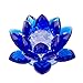 Amlong Crystal Amlong Crystal 3 Inch Sapphire Blue Crystal Lotus Flower Feng Shui Home Decor with Gift Box  - Image 2