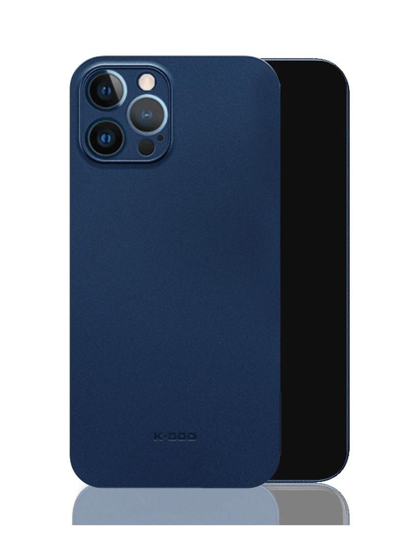 K-Doo غطاء خلفي رفيع للغاية من Air Skin لهاتف iPhone 12 Pro Max غير لامع ومضاد للانزلاق بتغطية كاملة باللون الأزرق - Image 4