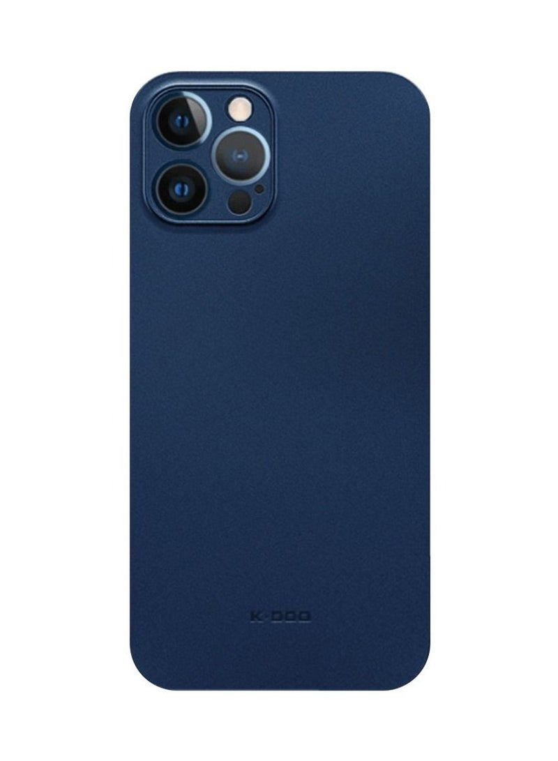 K-Doo غطاء خلفي رفيع للغاية من Air Skin لهاتف iPhone 12 Pro Max غير لامع ومضاد للانزلاق بتغطية كاملة باللون الأزرق - Image 2