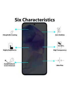 NAFO Privacy Screen protector compatible with Samsung Galaxy A55 Screen Protector Tempered Glass [Anti-Glare][HD Full Coverage][Easy Installation][Scratch Resistant][9H Hardness]  - Image 2