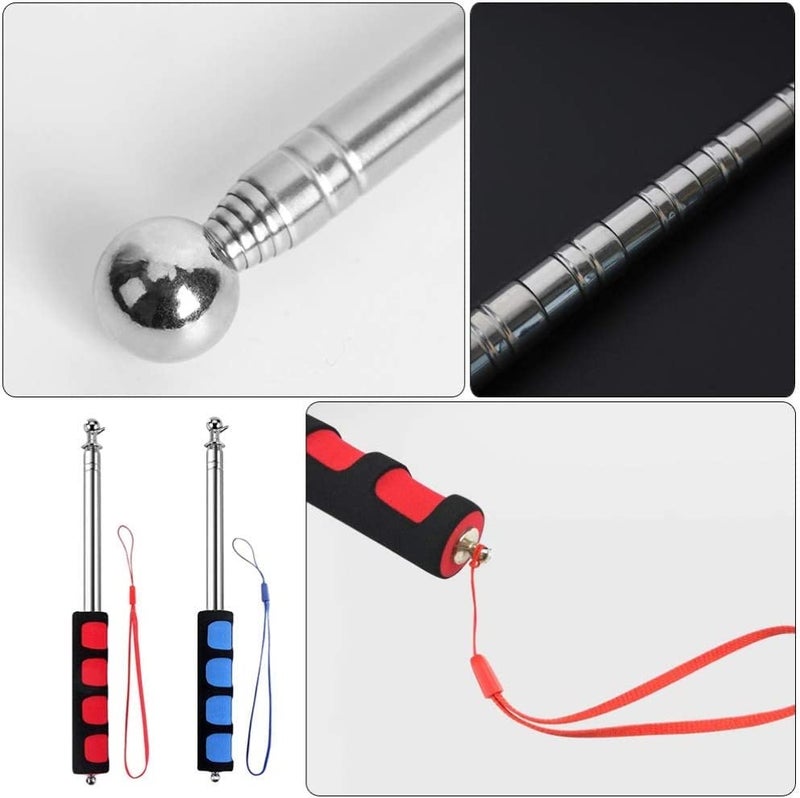 deziine�.Fx 2Pcs Social Distance Stick 5 Feet Extendable Handheld Pointer for Measure Distance, Telescopic Teacher Pointer for School Outdoor Travel (2) - Image 4