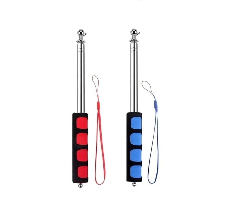 deziine�.Fx 2Pcs Social Distance Stick 5 Feet Extendable Handheld Pointer for Measure Distance, Telescopic Teacher Pointer for School Outdoor Travel (2) - Image 1