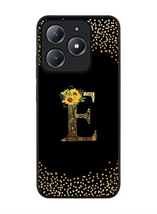 Custom Floral Monogram - E ( Black )