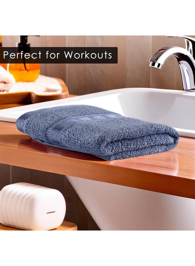 Kuber Industries Pack of 2 Cotton Hand/Face Towels For Men & Women | Easily Washable | Workout Gym Napkins For Men | Pocket Towel - Dark Blue - Image 4