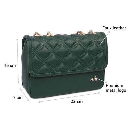 Metro Women Green Sling Bag (66-321) - Image 4