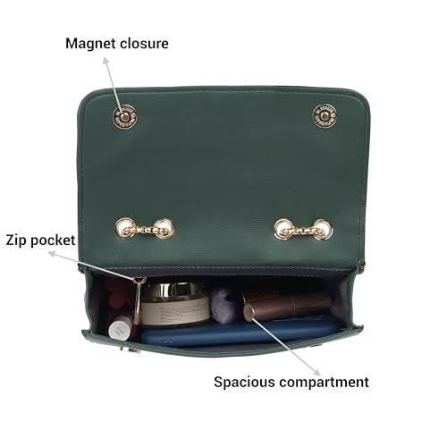 Metro Women Green Sling Bag (66-321) - Image 5