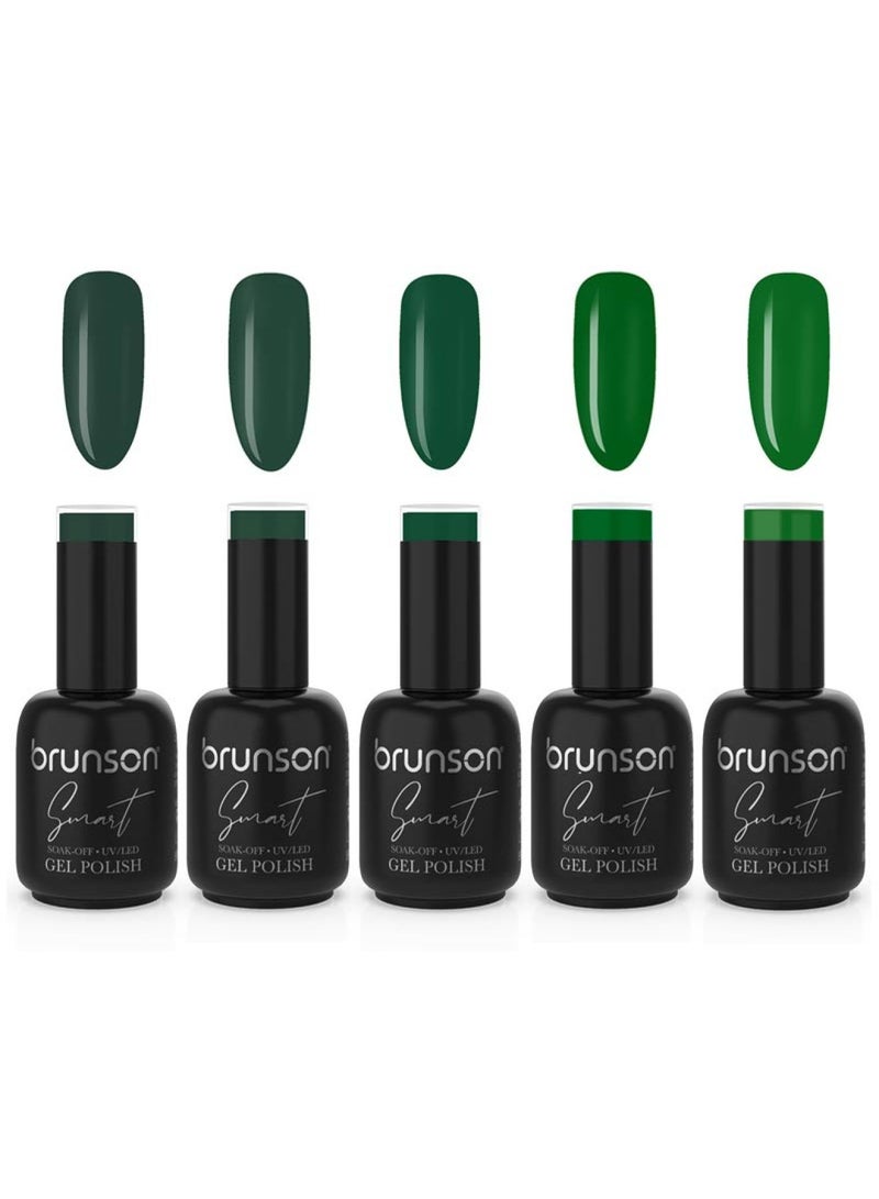 brunson طلاء أظافر جل ذكي مجموعة سرخس الغابة 5 قطع BFF