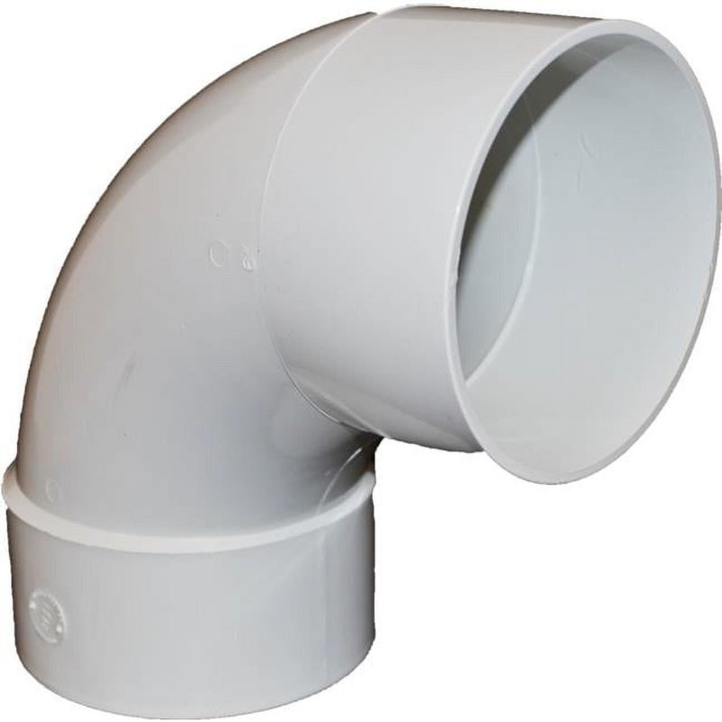 Meridian 90° Plastic PVC 1‑Inch Elbow Connector – White, Pack of 4 - CT - Image 2