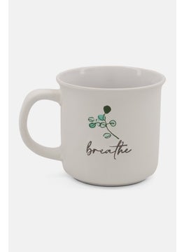 Breathe Camper Mug with Succulent Key Chain 350 ml, White