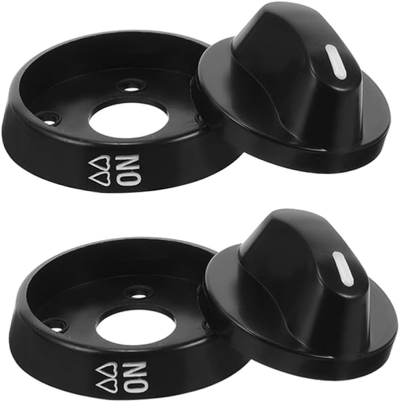 2Pcs Gas Stove Replacement Knobs Black Universal Fit For Gas Cooker Modern Kitchen Accessories - Image 1