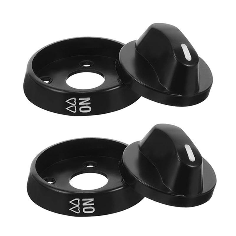 2Pcs Gas Stove Replacement Knobs Black Universal Fit For Gas Cooker Modern Kitchen Accessories - Image 2