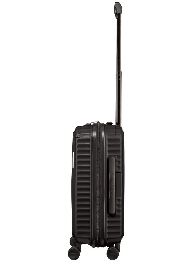 Wenger Black Wenger Optimo 57cm Black Cabin Trolley With 4 Spinner Wheels, PP Hard Shell, TSA Lock, Scratch-Resistant Texture, 3-Point Locking, Organized Interior, 5-Year Warranty.  | Best Price UAE