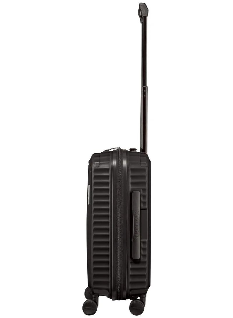 Wenger Optimo 57cm Black Cabin Trolley With 4 Spinner Wheels, PP Hard Shell, TSA Lock, Scratch-Resistant Texture, 3-Point Locking, Organized Interior, 5-Year Warranty. - Image 4