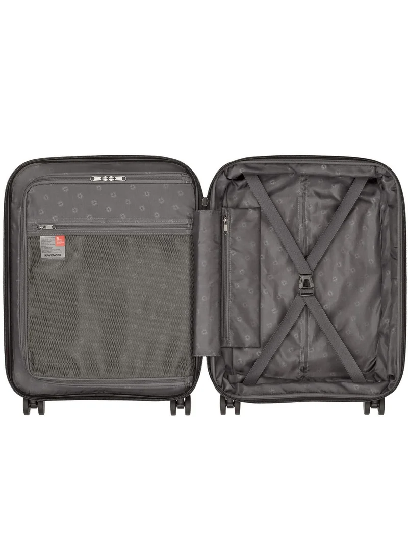 Wenger Black Wenger Optimo 57cm Black Cabin Trolley With 4 Spinner Wheels, PP Hard Shell, TSA Lock, Scratch-Resistant Texture, 3-Point Locking, Organized Interior, 5-Year Warranty.  | Best Price UAE
