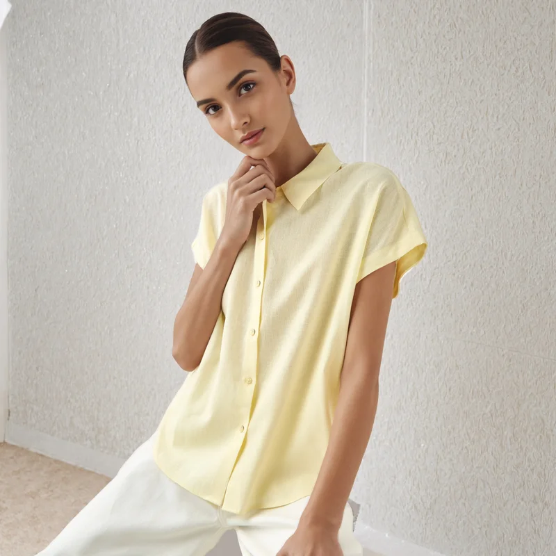 سبلاش فيڤ Regular Fit Linen Blend Shirt