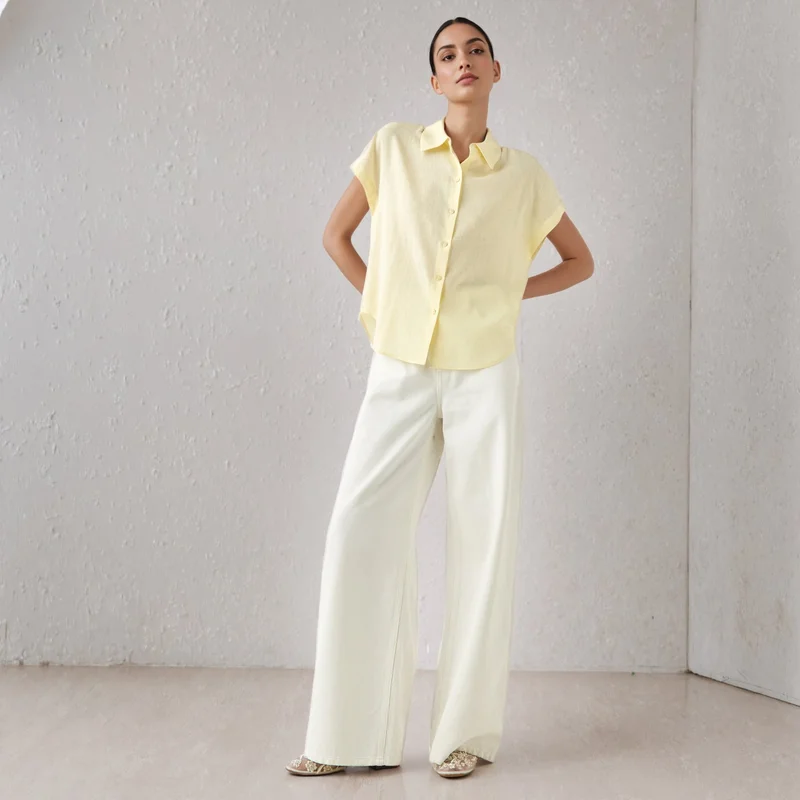 Splash FAV Regular Fit Linen Blend Shirt