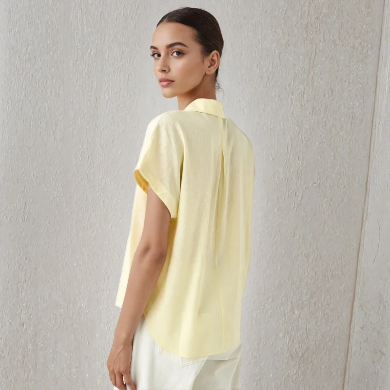 Splash FAV  Regular Fit Linen Blend Shirt for Women | Best Price UAE