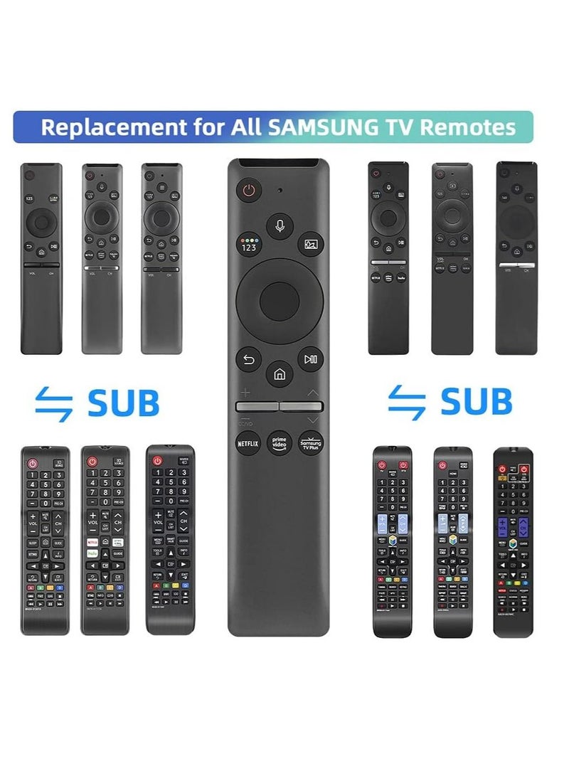 Universal Voice Remote Control for Samsung TV Remote All Samsung LED QLED UHD SUHD HDR LCD HDTV 4K 3D Curved Smart TVs, with Shortcut Buttons for Netflix, Prime Video, - Image 3