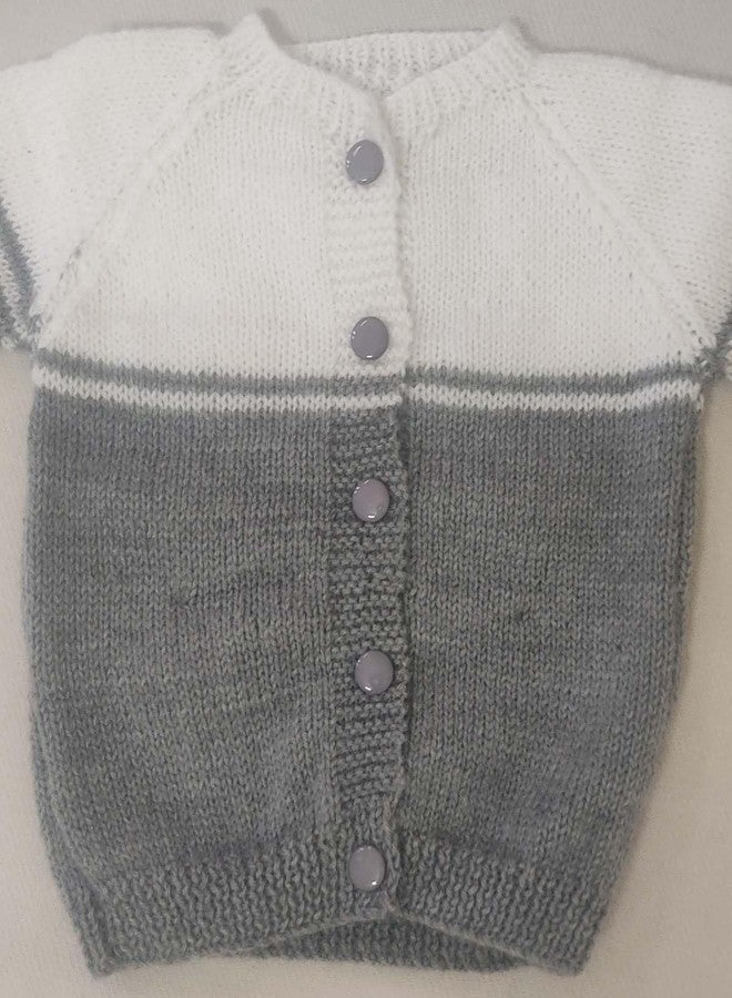 Cute Collection Hand Knitted Woolen Sweater with Cap and Socks Set for Winter 6-12 Months Baby and New Born Baby - Image 4