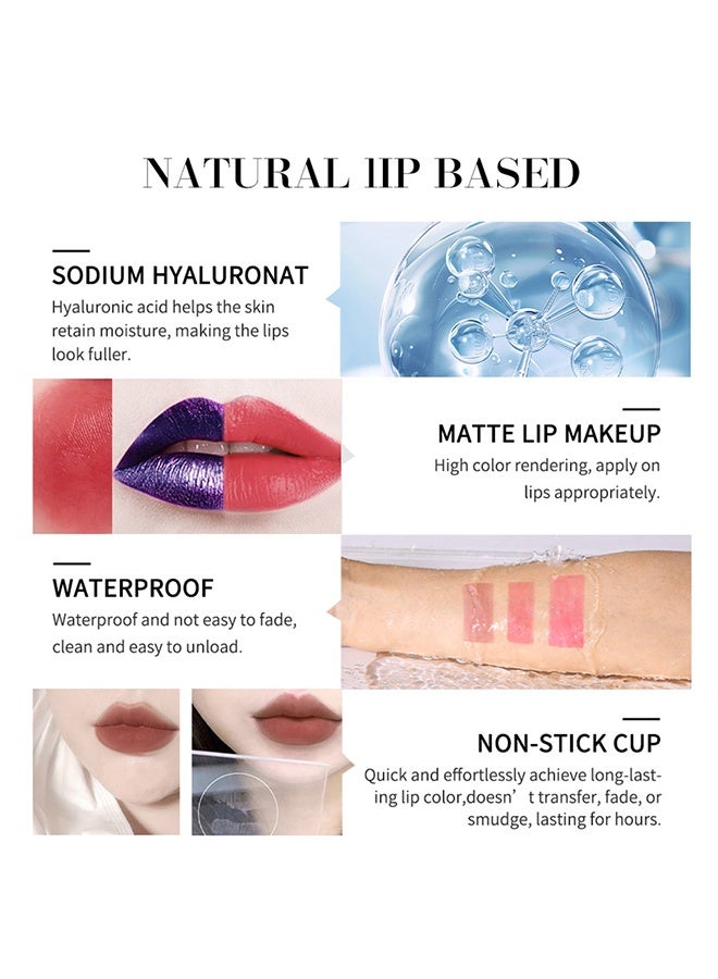 ليكرين صبغة الشفاه صبغة الشفاه صبغة البقع تقشير 3 قطع ، صبغة الشفاه تقشير الوشم ، مقاوم للماء مقاوم للماء طويل الأمد صبغة الشفاه صبغة الشفاه أحمر شفاه كبير ، أحمر شفاه غير لامع عالي الصبغة - Image 3