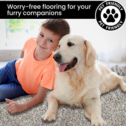 SMART SQUARES THE SIMPLE FLOORING SOLUTION Smart Squares Easy Street Premium Made in The USA Carpet Tiles 18x18 Inch, Soft Padded, Seamless Appearance, Peel and Stick for Easy DIY Installation (Iron Frost, 10 Tiles - 22.5 Sq Ft) - Image 5