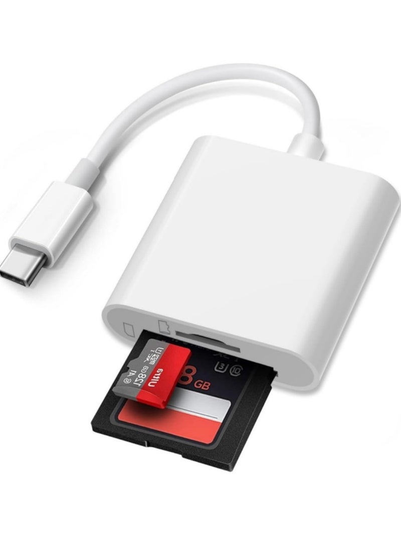 USB C SD card reader, camera card viewer reader SD card reader adapter for iPhone 15/Pro Max/Pro/Plus, iPad Pro, MacBook Pro/Air, Galaxy S8 to S23 - Image 1